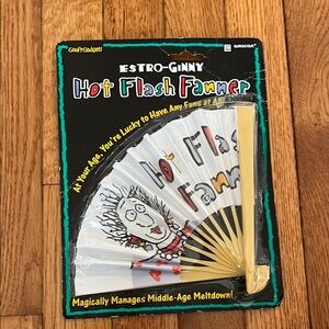 Vintage Hot Flash Fanner‎ Over the Hill Gag Gift Amscan GoofyGadgets NWT 90s